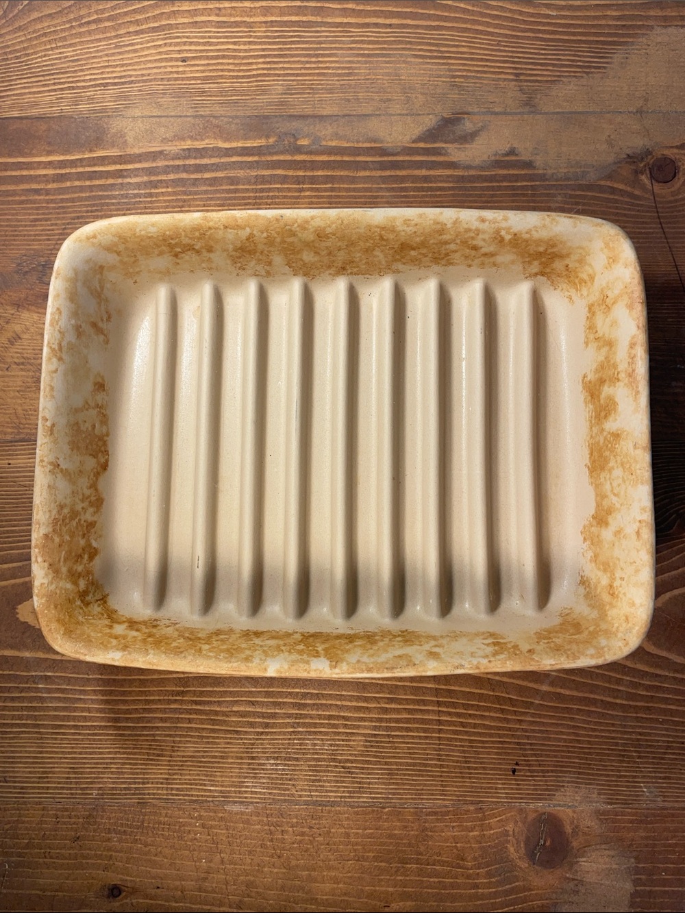 The Pampered Chef Ceramic Rectangular stoneware for roasts, chicken, bacon #1